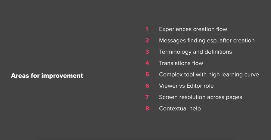 Messaging Tool areas of improvement