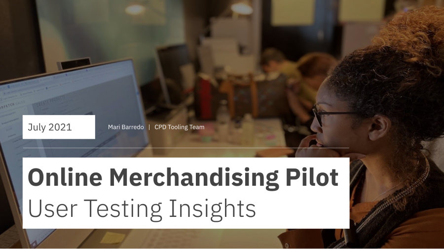 Online Merchandising Pilot