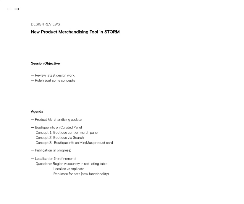 OM feedback sessions