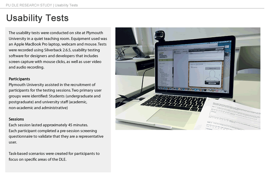 PU Usability tests